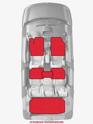 ЭВА коврики «Queen Lux» комплект для Daihatsu Delta Wagon (CB, YB)